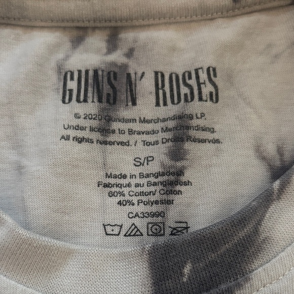 Unisex Guns n’ Roses Tie-Dye Graphic Tee - Black & White - Picture 2 of 4